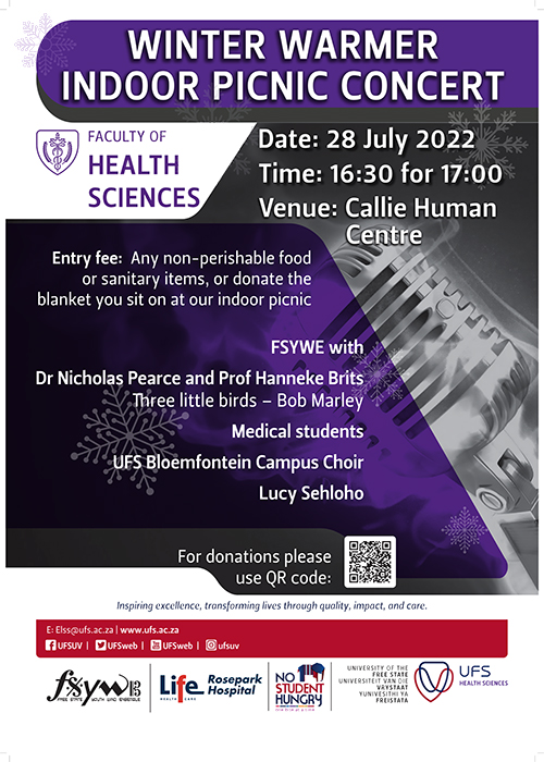 Health Sciences Winter Warmer indoor picnic concert