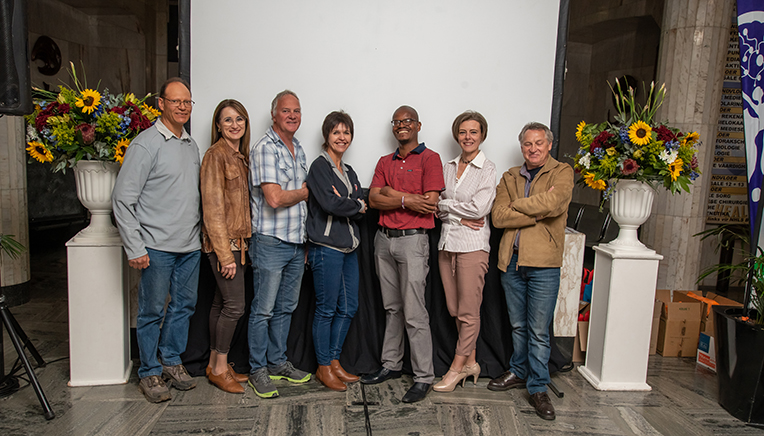 Team White. From the left: Thys Pretorius, Lynette van der Merwe, Leon Engelbrecht, Arina Engelbrecht, Teboho Rampheteng, Belinda Putter, and Lucas Swart. Team White. From the left: Thys Pretorius, Lynette van der Merwe, Leon Engelbrecht, Arina Engelbrecht, Teboho Rampheteng, Belinda Putter, and Lucas Swart.