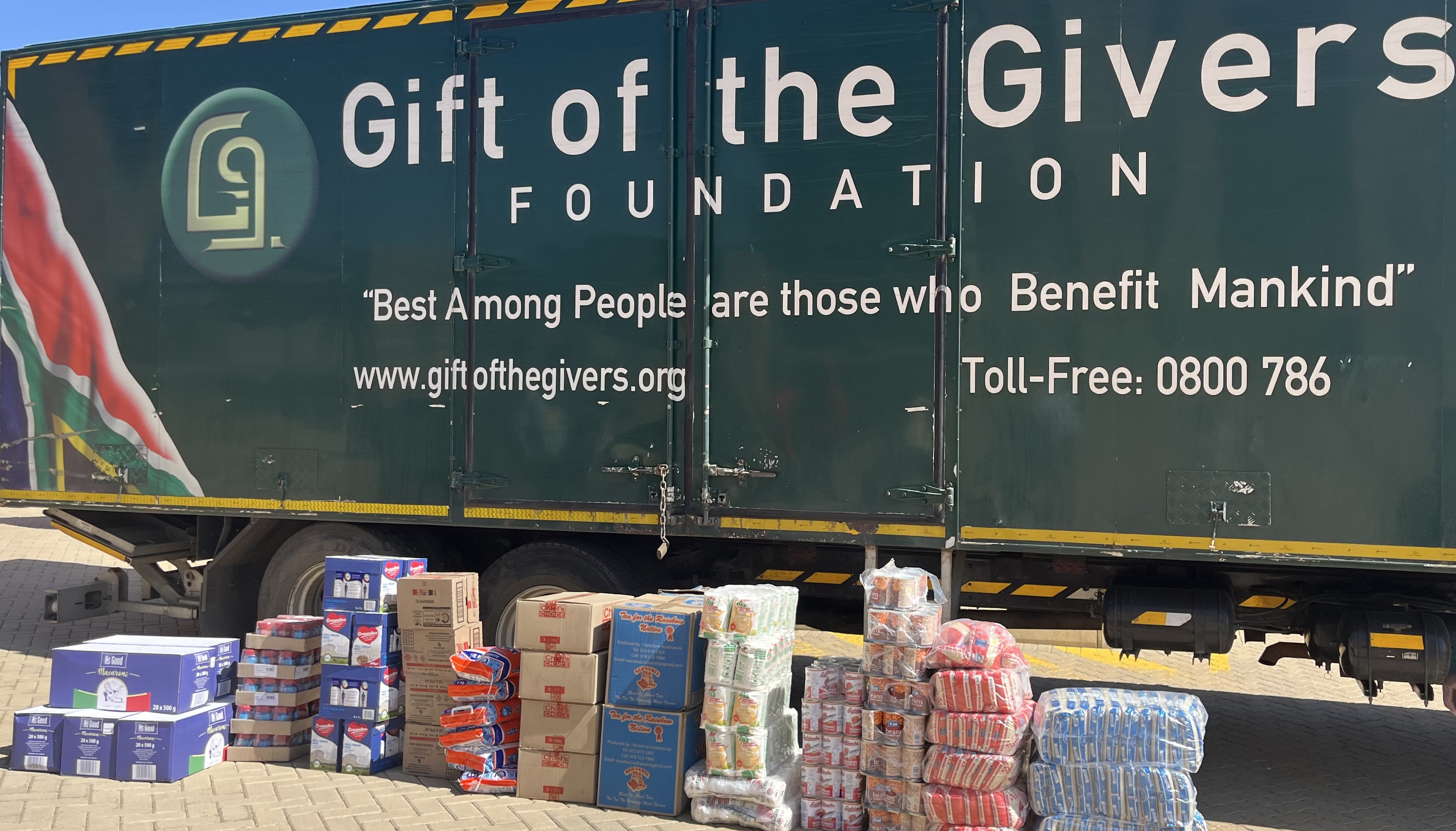 Gift of the Givers UFS Food donation