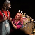 Erik Curlewis, Jené Heymans in "Tom en Tracey in Tandeland!" - photo by Estiaan Terblanché