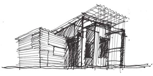 Description: Architecture Keywords: house, earth unit, sketch