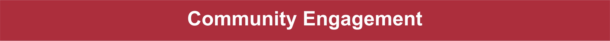 Header - Community Engagement Header - Community Engagement