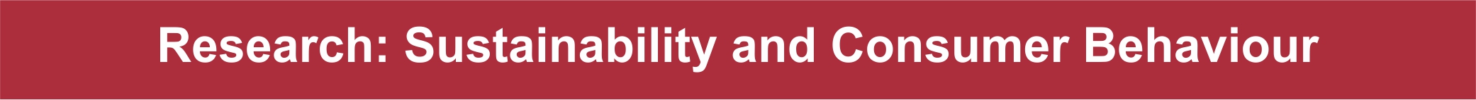 Research Sustainability and Consumer Behaviour Header Research Sustainability and Consumer Behaviour Header