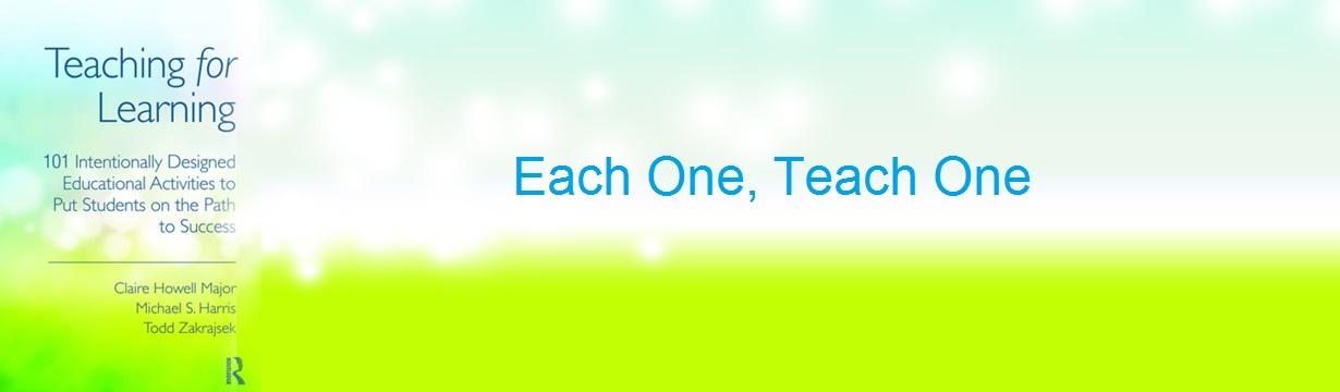 IDEA#30 Each One Teach One