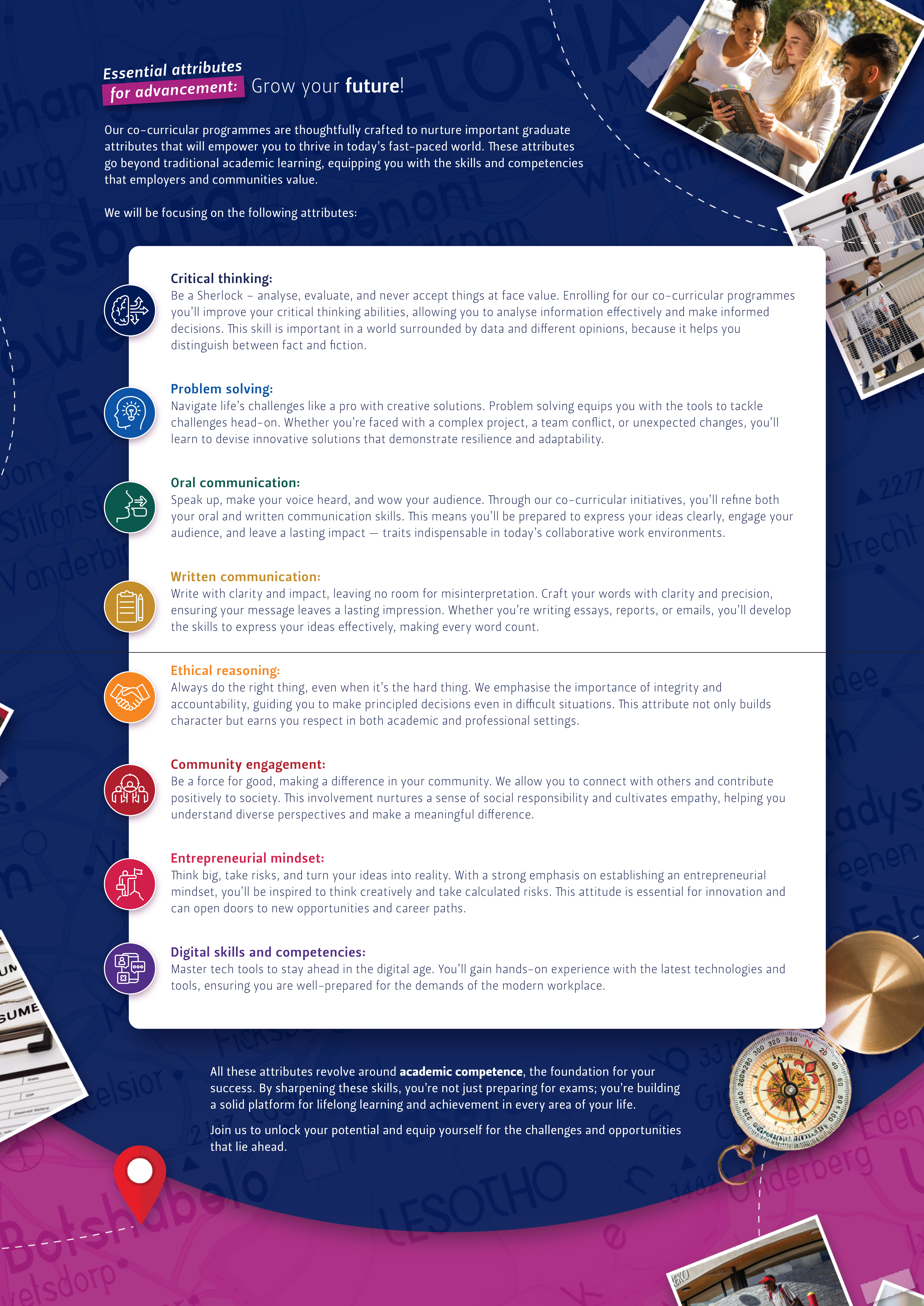 UFS Student Affairs Brochure Student Growth Outside P9