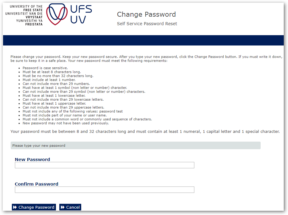 Enter new password Enter new password